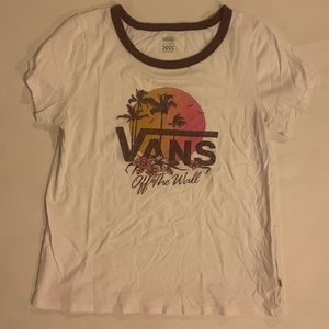 Girls white Vans graphic T